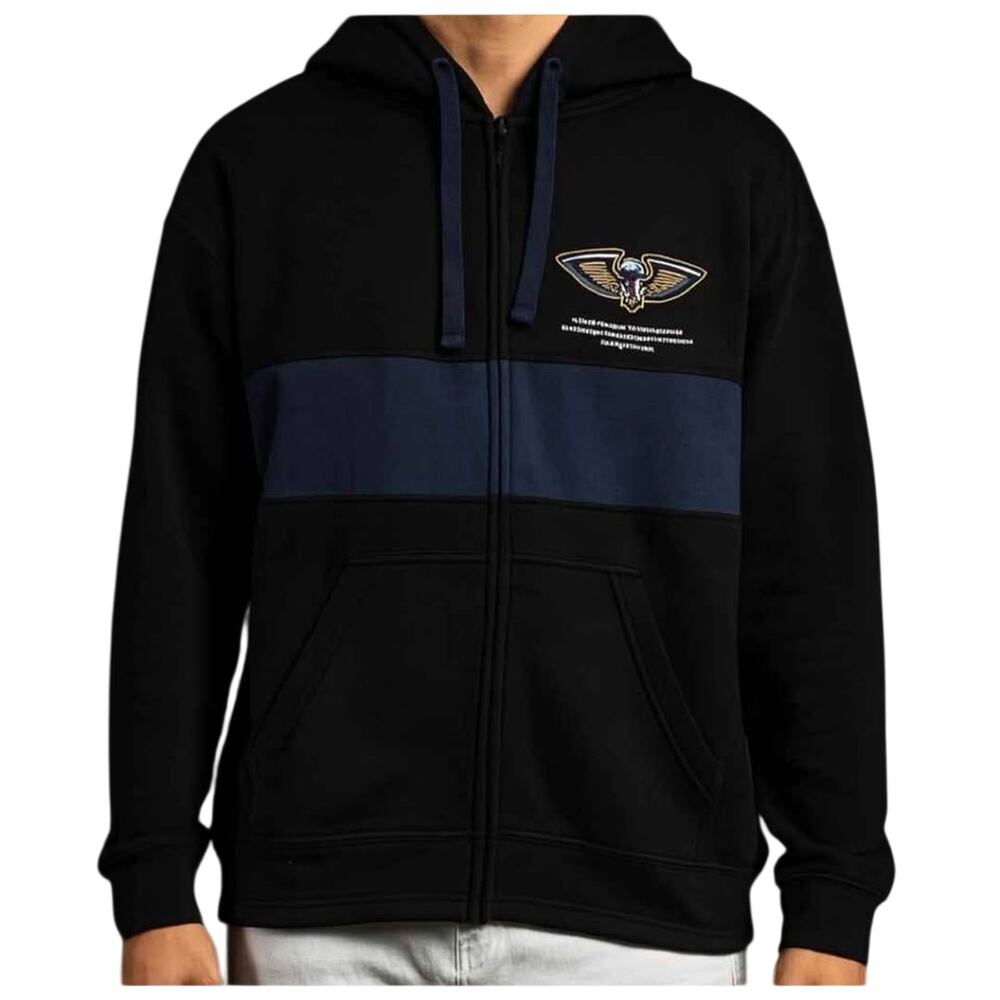 New Orleans Pelicans Men's XL Zip Hoodie Jacket NWT NBA Team Gear Black/Blue